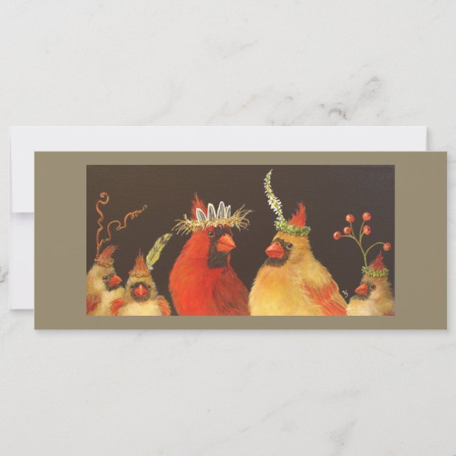 Kardinal Familie - Flachkarte (Vorderseite)