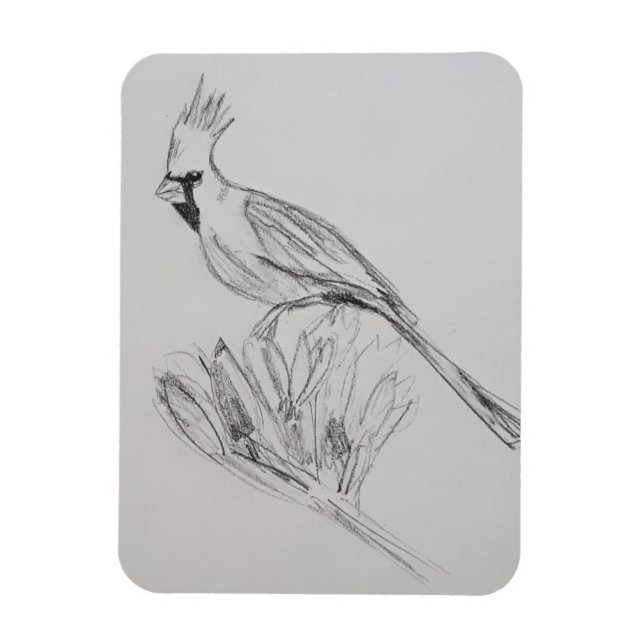 Kardinal Flexible Foto Magnet (Vertikal)