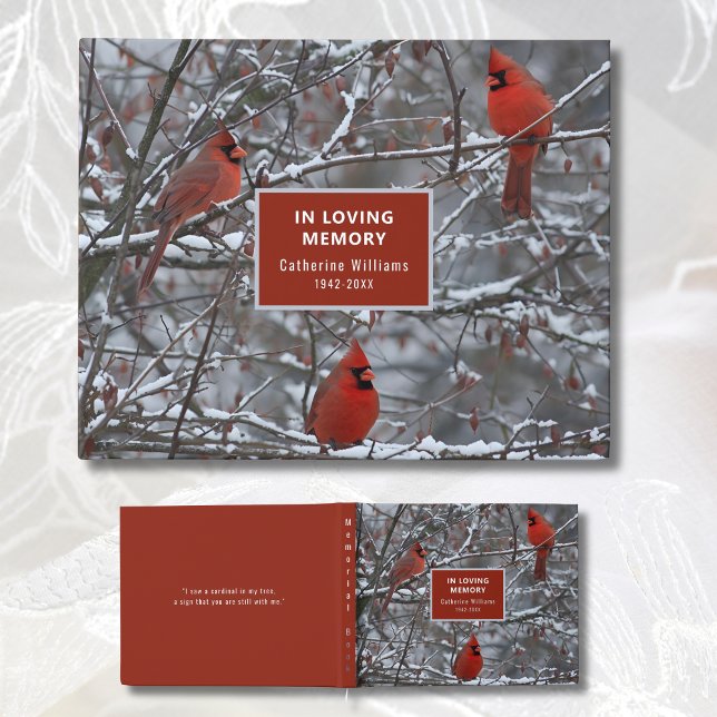 Kardinal Foil Funeral Gästebuch in Love Memory (Von Creator hochgeladen)