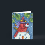 KARDINAL GARANTIERT SNOWMAN, CHRISTMAS REDBIRD Bla Karte<br><div class="desc">MIT SNOWBALLEN UMGEBEN. HUMOROUS KARDINAL (unbedruckte Innenseite) KARTE/ENVELOPE *Anpassen ... Suchen Sie nach passenden Elementen Susan Brack Designs</div>