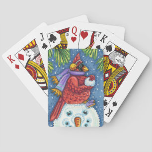 KARDINAL GARANTIERT SNOWMAN, NIEDLICHE CHRISTMAS R SPIELKARTEN