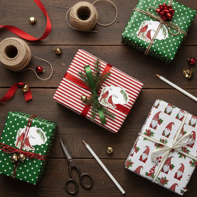 Kardinal-Geschenketiketten Aufkleber (Von Creator hochgeladen)