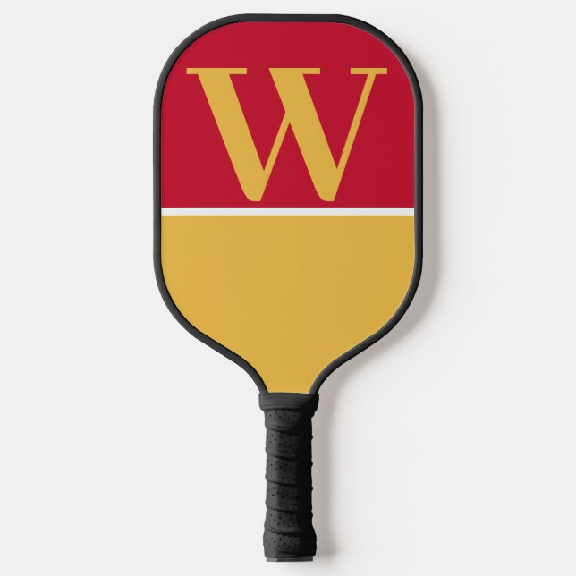 Kardinal & Gold Uni Monogram Pickleball Paddel Schläger (Vorderseite)