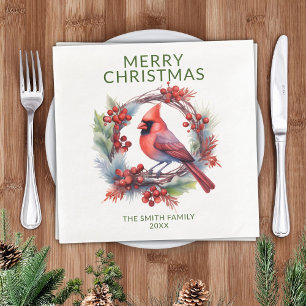 Kardinal Green Christmas Party Serviette