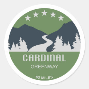 Kardinal Greenway Indiana Runder Aufkleber