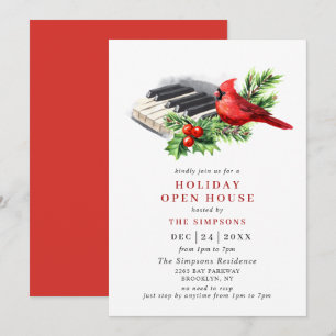 Kardinal Holly Berry Holiday Christmas Open House Einladung