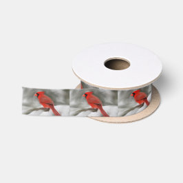 Kardinal im Schnee Weihnachtsgeschenk Ribbon Satinband