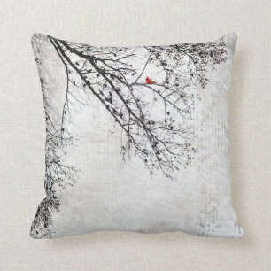 Kardinal in einem Baum, Copyright Karen J Williams Kissen