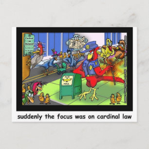 Kardinal Law Funny Law Cartoon Geschenke & Collect Postkarte