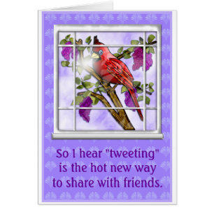 Kardinal & Lilacs (getweetet Karte)