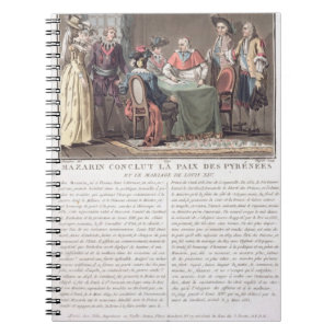 Kardinal Mazarin (1602-61) schließt den Frieden Notizblock