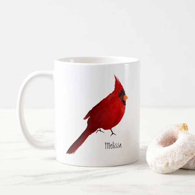 Kardinal mit dunkelroter Sättigung Kaffeetasse (Mit Donut)