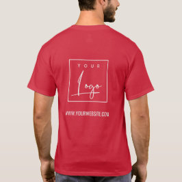 Kardinal Red Business Fügen Sie Ihre Logo-Website T-Shirt