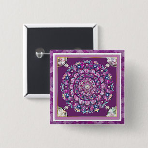 Kardinal Red Rosace Button