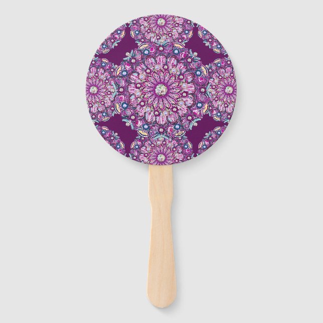 Kardinal Red Rosace Fächer (Rückseite)