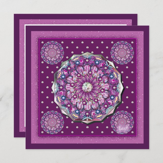 Kardinal Red Rosace Feiertagskarte (Vorne/Hinten)