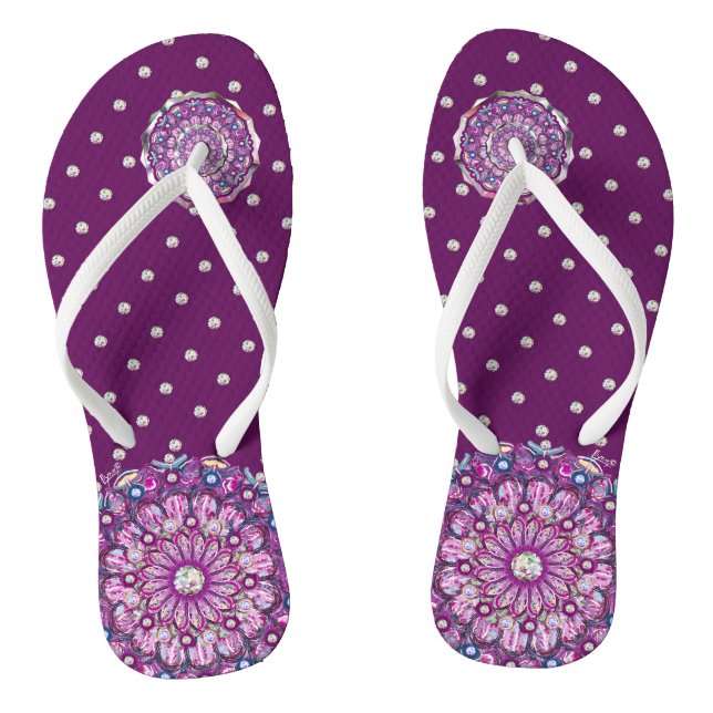 Kardinal Red Rosace Flip Flops (Fußbett)