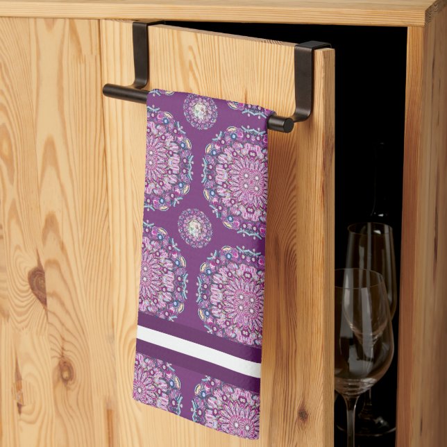 Kardinal Red Rosace Geschirrtuch (Drittel gefaltet)