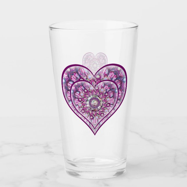 Kardinal Red Rosace Glas (Vorderseite)