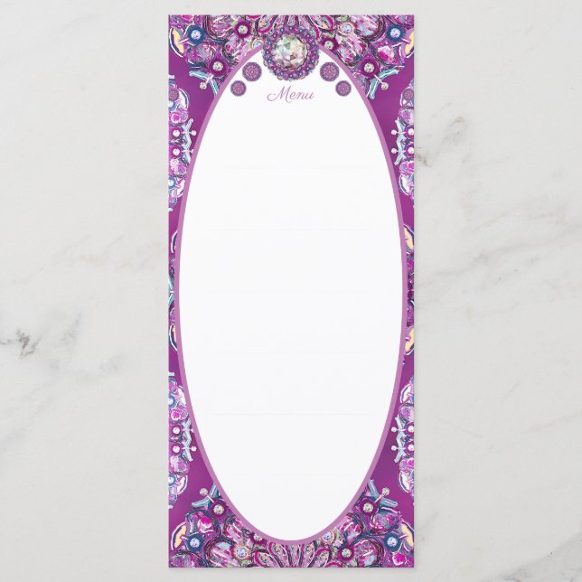 Kardinal Red Rosace Menükarte (Vorderseite)