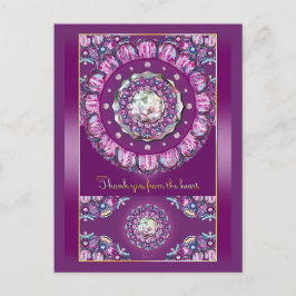 Kardinal Red Rosace Postkarte