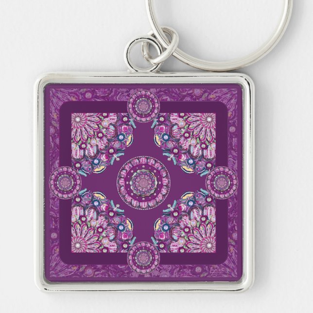 Kardinal Red Rosace Schlüsselanhänger (Vorne)