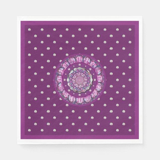 Kardinal Red Rosace Serviette (Vorderseite)