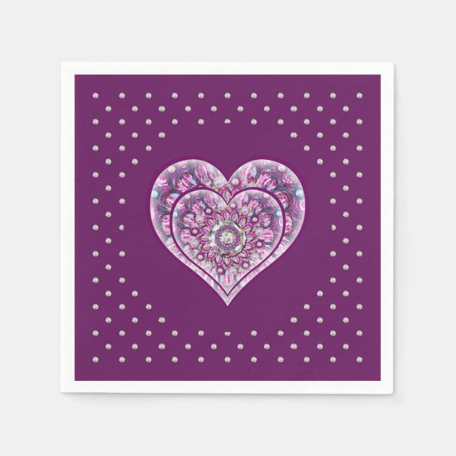 Kardinal Red Rosace Serviette (Vorderseite)