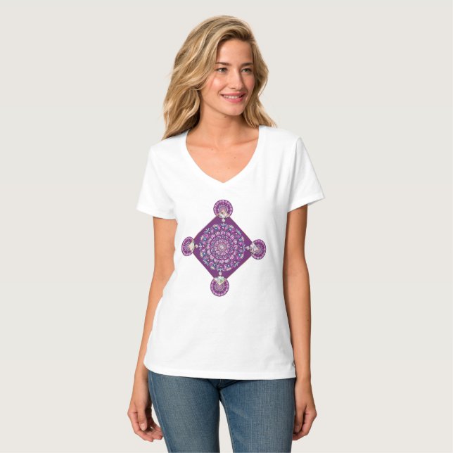 Kardinal Red Rosace T-Shirt (Vorderseite Vollansicht)