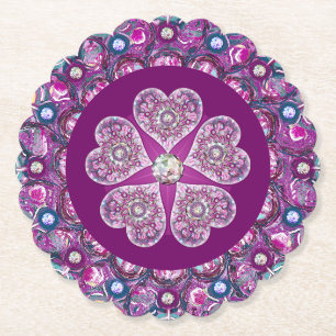 Kardinal Red Rosace Untersetzer