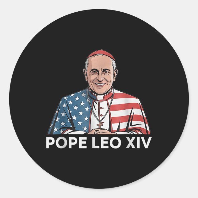 Kardinal Robert Francis Prevost Pope Leo Xiv Ameri Runder Aufkleber (Vorderseite)