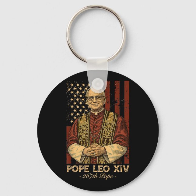 Kardinal Robert Francis Prevost Pope Leo Xiv Ameri Schlüsselanhänger (Vorderseite)