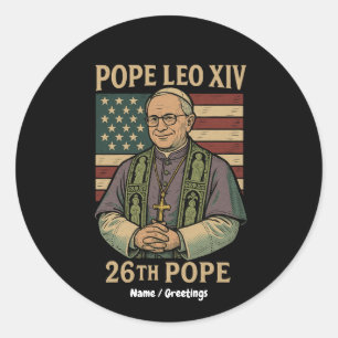 Kardinal Robert Prevost Gewählter Papst Leo XIV Runder Aufkleber