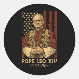 Kardinal Robert Prevost Papst Leo Xiv Amerikanisch Runder Aufkleber