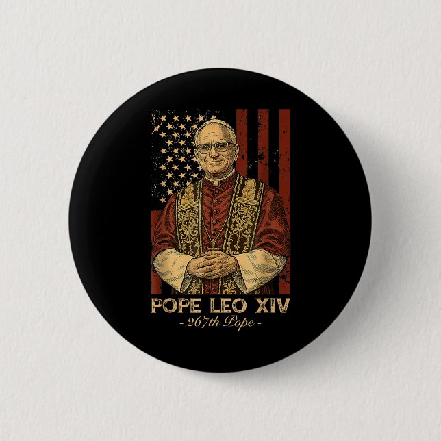 Kardinal Robert Prevost Papst Leo Xiv Button (Vorderseite)