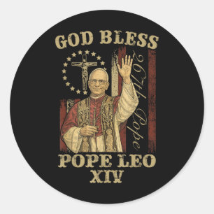 Kardinal Robert Prevost Pope Leo Xiv 2 Runder Aufkleber
