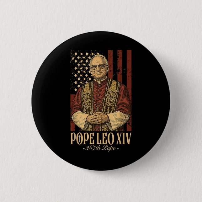 Kardinal Robert Prevost Pope Leo Xiv 7 Button (Vorderseite)