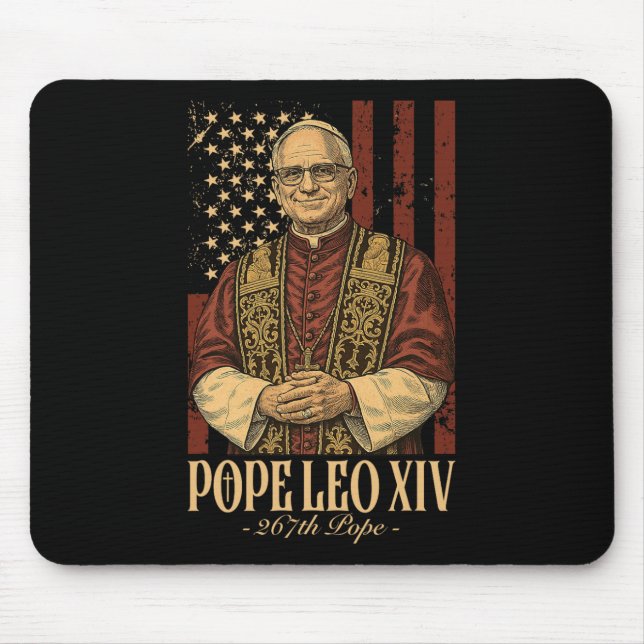 Kardinal Robert Prevost Pope Leo Xiv Mousepad (Vorne)