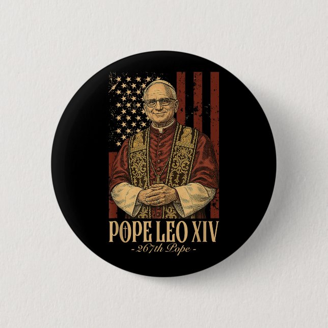 Kardinal Robert Prevost Shirt Papst Leo Xiv 8 Button (Vorderseite)