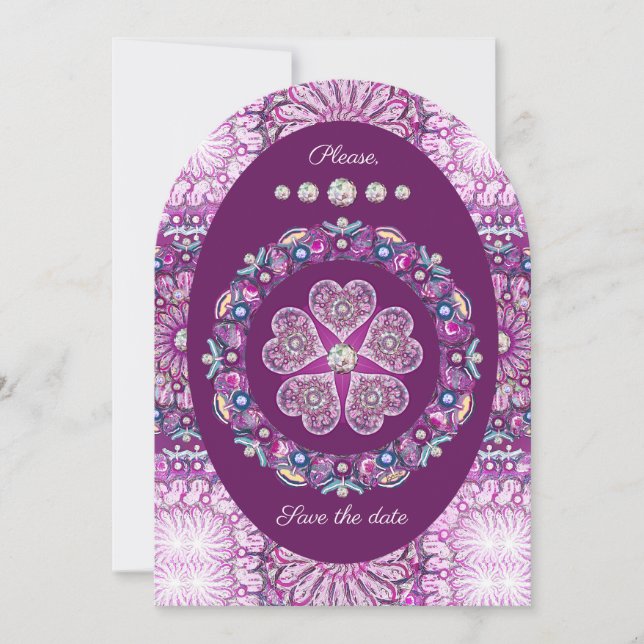 Kardinal Rosace Einladung (Vorderseite)