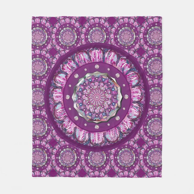 Kardinal Rosace Fleecedecke (Vorderseite)