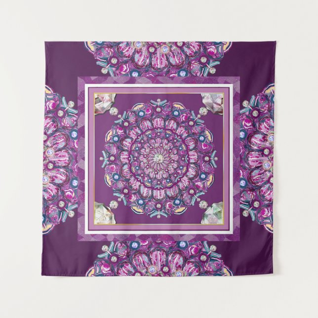 Kardinal Rosace Wandteppich (Vorderseite)