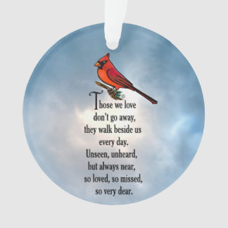 Kardinal "So Loved" Gedicht Ornament
