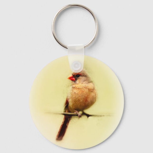 Kardinal Songbird Schlüsselanhänger (Vorderseite)