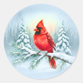 Kardinal-Sympathie-Umschlag-Siegel-Weihnachts-Aufk Runder Aufkleber