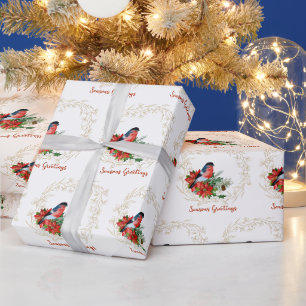 Kardinal- und Goldkranz-Geschenkpapier Geschenkpapier