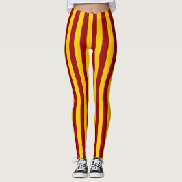 Kardinal und vertikale Streifen Leggings