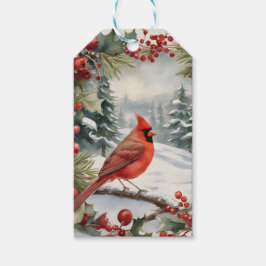 Kardinal und Weihnachtsgeschenk für den Weihnachts Geschenkanhänger