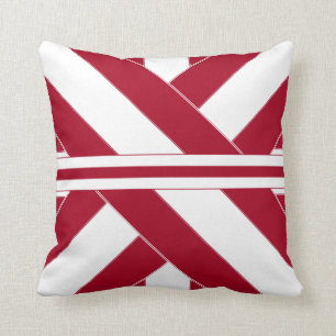 Kardinal und weißes Ribbonesque Throw-Kissen Kissen