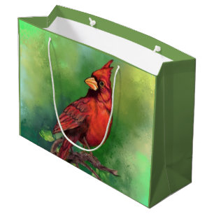 Kardinal-Vogel-Geschenktasche Große Geschenktüte